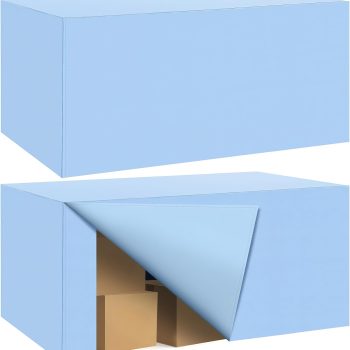 2 Pack Fitted Tablecloth for 6 Foot Rectangle Tables 72 x 30 Inch Blue Mist Table Covers Water Resistant Polyester Table Cloth for Wedding, Parties,Display, Trade Show (Blue Mist)