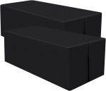 2 Packs Rectangle Fitted Tablecloth, 6 Foot Washable Fabric Table Cloth, Waterproof Polyester Table Cover for Party, Trade Show, Outdoor and Indoor (Black, 30" x 72")